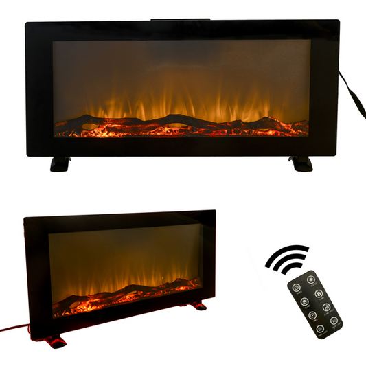 42 Inches 10 Colors Backlight Wall-Mounted Electronic Fireplace